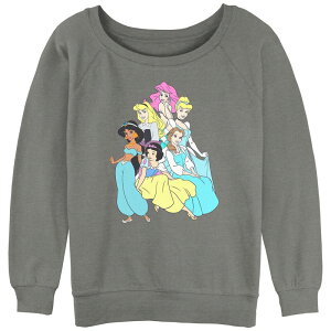 �f�B�Y�j�[ ���f�B�[�X �g�b�v�X T�V���c �p�C�� �O���t�B�b�N Juniors' Disney Princess Groupyramid Graphic Slouchy Terry Gray Heather �O���[