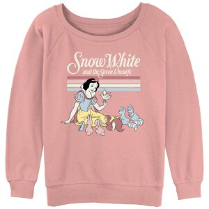 �f�B�Y�j�[ ���f�B�[�X �g�b�v�X T�V���c �p�C�� �O���t�B�b�N Disney Juniors' Snowhite Singing To Animals Graphic Slouchy Terry Desert Pink �s���N