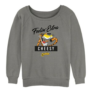 �A�j���L�����N�^�[ ���f�B�[�X �g�b�v�X T�V���c �p�C�� �O���t�B�b�N Licensed Character Juniors' Cheetos Feeling Extra Cheesy Graphic Slouchy Terry Gray Heather �O���[