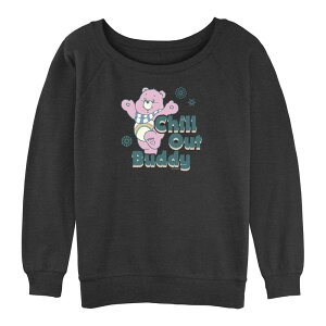 �A�j���L�����N�^�[ ���f�B�[�X �g�b�v�X T�V���c �p�C�� �O���t�B�b�N Licensed Character Juniors' Care Bears Chill Out Buddy Graphic Slouchy Terry Charcoal Heather �`���R�[��