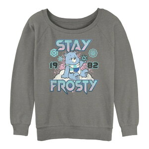 �A�j���L�����N�^�[ ���f�B�[�X �g�b�v�X T�V���c �p�C�� �O���t�B�b�N Licensed Character Juniors' Care Bearstay Frosty Graphic Slouchy Terry Gray Heather �O���[