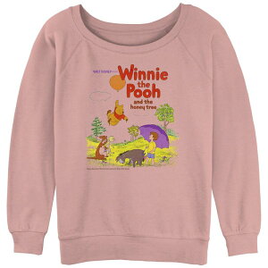 �f�B�Y�j�[ ���f�B�[�X �g�b�v�X T�V���c �p�C�� �O���t�B�b�N Disney's Winnie The Pooh And The Honey Tree Juniors' Graphic Slouchy Terry Desert Pink �s���N