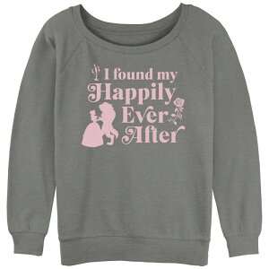 �f�B�Y�j�[ ���f�B�[�X �g�b�v�X T�V���c �p�C�� �O���t�B�b�N Disney's Beauty And The Beast I Found My Happily Ever After Juniors' Graphic Slouchy Terry Gray Heather �O���[