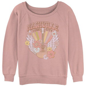 �A���u�����f�b�h ���f�B�[�X �g�b�v�X T�V���c �p�C�� �O���t�B�b�N Unbranded Juniors' Nashville Musicity Poster Slouchy Terry Graphic Pullover Desert Pink �s���N