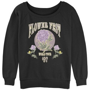 �A���u�����f�b�h ���f�B�[�X �g�b�v�X T�V���c �p�C�� �O���t�B�b�N Unbranded Juniors' Flower Fest World Tour 97 Poster Slouchy Terry Graphic Pullover Black �u���b�N