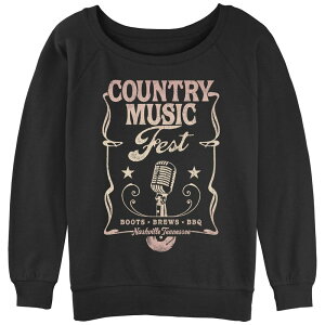 �A���u�����f�b�h ���f�B�[�X �g�b�v�X T�V���c �p�C�� �O���t�B�b�N Unbranded Juniors' Country Music Fest Poster Slouchy Terry Graphic Pullover Black �u���b�N