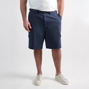 �n�K�[ �����Y �{�g���X �n�[�t�p���c�E�V���[�c �g�[�� �R�b�g�� Big & Tall Haggar Men's Cotton Cargo Short Mood Indigo �C���f�B�S