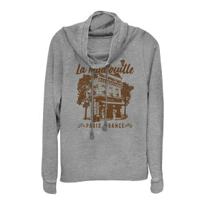 �A�j���L�����N�^�[ ���f�B�[�X �g�b�v�X T�V���c �O���t�B�b�N Licensed Character Disneys' Ratatouille Bistro La Ratatouille Paris France Juniors' Cowlneck Graphic Lightweight Long Sleeve Gray Heather �O���[