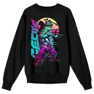 �A�j���L�����N�^�[ �����Y �g�b�v�X T�V���c �O���t�B�b�N Licensed Character Men's Godzilla Kanji Title Long Sleeve Graphic Tee Black �u���b�N
