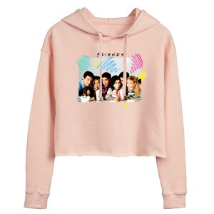 �A�j���L�����N�^�[ ���f�B�[�X �g�b�v�X T�V���c �N���b�v�h �p�[�J�[ Licensed Character Juniors' Friends Milkshakes Cropped Hoodie Pink �s���N