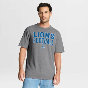 �t�@�i�e�B�N�X �����Y �g�b�v�X T�V���c �_�E�� Men's Fanatics Heather Gray Detroit Lions First Down Tribute Tri-Blend T-Shirt Lns Grey �O���[