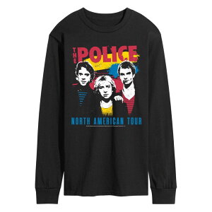 �A�j���L�����N�^�[ �����Y �g�b�v�X T�V���c �O���t�B�b�N Licensed Character Men's The Police North American Tour Long Sleeve Graphic Tee Black �u���b�N