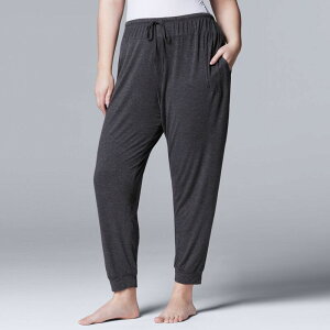 ���F���E�H�� ���f�B�[�X �A���_�[�E�F�A �i�C�g�E�F�A �v���X�T�C�Y �p���c Plusize Simply Vera Wang Basic Luxury Banded Bottom Pajama Pants Heather Gray �O���[