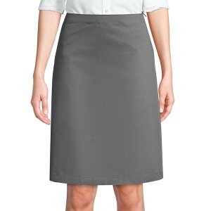 �����Y�G���h ���f�B�[�X �{�g���X�J�[�g Women's Lands' End School Uniform Blend Chino Skort Arctic Gray �O���[