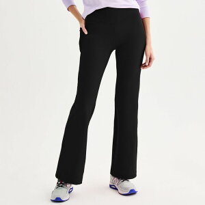 Tek Gear ���f�B�[�X �{�g���X �J�W���A���p���c �t���A �v�` Petitek Gear Ultrastretch Flare Leg Pants Mineral Black �u���b�N