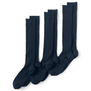 �����Y�G���h �����Y �A���_�[�E�F�A �C�� Men's Lands' End Seamless Toe 3-Pack Dressocks Radiant Navy �l�C�r�[