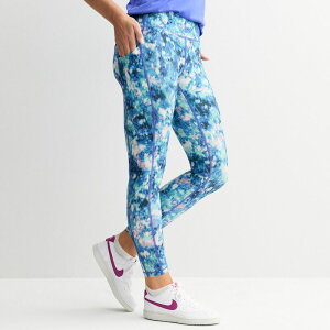 Tek Gear ���f�B�[�X �{�g���X �J�W���A���p���c ���M���X �n�C�E�G�X�g Women's Tek Gear Ultrastretchigh-Waisted Side Pocket 7/8 Leggings Multi Alpine Flora �}���`�J���[