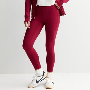 Tek Gear ���f�B�[�X �{�g���X �J�W���A���p���c ���M���X �n�C�E�G�X�g Women's Tek Gear Ultrastretchigh-Waisted Side Pocket 7/8 Leggings Vintage Ruby ���r�[