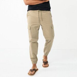 �\�m�} �����Y �{�g���X �J�W���A���p���c Men'sonoma Goods For Life Pull-On Cargo Jogger Pants Light Khaki �J�[�L