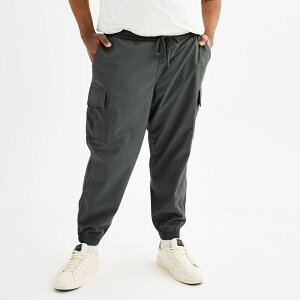 �\�m�} �����Y �{�g���X �J�W���A���p���c �g�[�� Big & Tall Sonoma Goods For Life Pull-On Cargo Jogger Pants Dark Gray �O���[