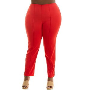 �j�i���I�i���h ���f�B�[�X �{�g���X �J�W���A���p���c �v���X�T�C�Y �A���N�� Plusize Nina Leonard Elastic Ankle Pants Candy Apple