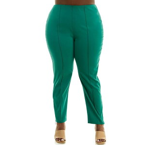 �j�i���I�i���h ���f�B�[�X �{�g���X �J�W���A���p���c �v���X�T�C�Y �A���N�� Plusize Nina Leonard Elastic Ankle Pants Kelly Green �O���[��