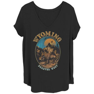 �A���u�����f�b�h ���f�B�[�X �g�b�v�X T�V���c �v���X�T�C�Y �O���t�B�b�N Unbranded Juniors' Plusize Wyoming Forever West Graphic Tee Black �u���b�N