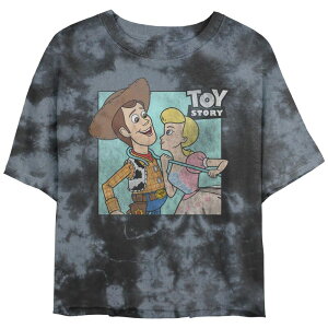 �f�B�Y�j�[ �s�N�T�[ ���f�B�[�X �g�b�v�X T�V���c �N���b�v�h �O���t�B�b�N Disney / Pixar's Toy Story Woody And Bo Peep Abouto Kiss Juniors' Cropped Graphic Tee Top Bombard Wash Juniors' Graphic Tee Black Charcoal �u���b�N