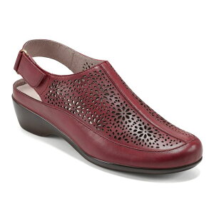 �C�[�W�[�X�s���b�g ���f�B�[�X �V���[�Y �T���_�� ���U�[ Easy Spirit Dawn Women's Perforated Leather Slingback Mules Red ���b�h