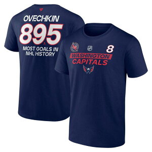 �t�@�i�e�B�N�X �����Y �g�b�v�X T�V���c �L���b�v Men's Fanatics Alexander Ovechkinavy Washington Capitals Most Goals inHL History T-Shirt Cap Navy �l�C�r�[