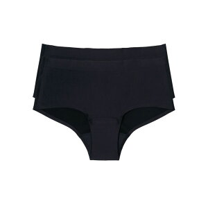 �i�`������ ���f�B�[�X �A���_�[�E�F�A �p���c Women's the naturaleakproof Boyshort Panty 2 Pack 6058 Black �u���b�N