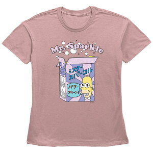 �A�j���L�����N�^�[ ���f�B�[�X �g�b�v�X T�V���c �O���t�B�b�N Licensed Character Women's The Simpsons Mr. Sparkle Basic Fit Graphic Tee Desert Pink �s���N
