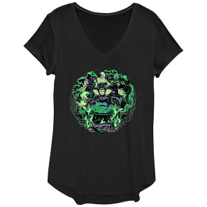 �f�B�Y�j�[ ���f�B�[�X �g�b�v�X T�V���c �O���t�B�b�N Disney Villains Juniors' Evil Magic Gatheringraphic Tee Black �u���b�N