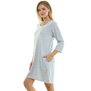 �N���t�g���o���[ ���f�B�[�X �A���_�[�E�F�A �i�C�g�E�F�A �V���c Women's Croft & Barrow Cozy Luxe Pajama Sleepshirt Pearl Blue Na H Rib �p�[��