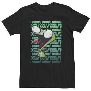 �A�j���L�����N�^�[ �����Y �g�b�v�X T�V���c Licensed Character Men's Invader Zim Gir Doom! Tee Black �u���b�N