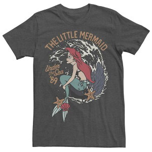 �f�B�Y�j�[ �����Y �g�b�v�X T�V���c Disney's The Little Mermaid Ariel Men's Under The Sea '89 Tee Charcoal Heather �`���R�[��
