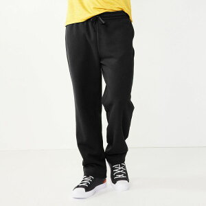 Tek Gear �����Y �{�g���X �J�W���A���p���c �t���[�X Men's Tek Gear Ultra Soft Open Hem Fleece Pants Mineral Black �u���b�N