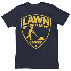 �A�j���L�����N�^�[ �����Y �g�b�v�X T�V���c Licensed Character Men's Lawn Enforcement Officer Dad Father's Day Tee Navy �l�C�r�[