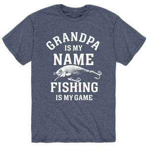 �A�j���L�����N�^�[ �����Y �g�b�v�X T�V���c Licensed Character Men's Grandpa Fishingame Tee Blue �u���[