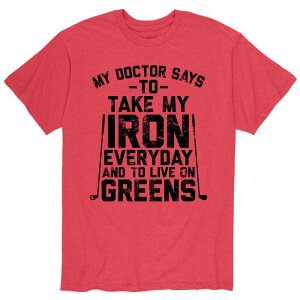 �A�j���L�����N�^�[ �����Y �g�b�v�X T�V���c Licensed Character Men's Take My Iron And Live On Greens Tee Red ���b�h