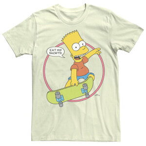 �A�j���L�����N�^�[ �����Y �g�b�v�X T�V���c �V���[�g�p���c Licensed Character Men's The Simpsons Bart Simpson Eat My Shorts! Tee Natural