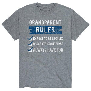 �A�j���L�����N�^�[ �����Y �g�b�v�X T�V���c Licensed Character Men's Grandparent Rules Tee Gray �O���[