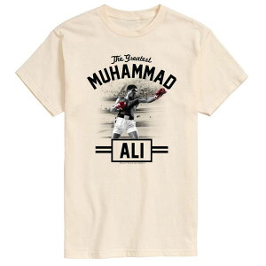�A�j���L�����N�^�[ �����Y �g�b�v�X T�V���c �g�[�� Licensed Character Men's Muhammad Ali Standing Tall Tee Beige Khaki �J�[�L