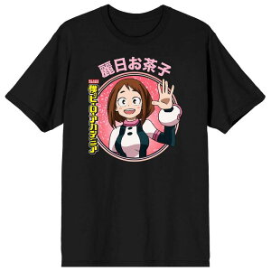 �A�j���L�����N�^�[ �����Y �g�b�v�X T�V���c Licensed Character Men's My Hero Academia Ochaco Tee Black �u���b�N