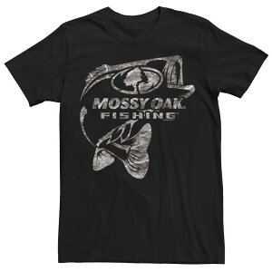 �A�j���L�����N�^�[ �����Y �g�b�v�X T�V���c ���m�N���S �O���t�B�b�N Licensed Character Men's Mossy Oak Fishing Black & Monochrome Bass Water Surface Logo Graphic Tee Black �u���b�N