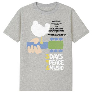 �A�j���L�����N�^�[ �����Y �g�b�v�X T�V���c �O���t�B�b�N Licensed Character Men's Woodstock 3 Days of Peace Graphic Tee Heather Gray �O���[