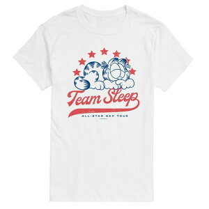 �A�j���L�����N�^�[ �����Y �g�b�v�X T�V���c �O���t�B�b�N Licensed Character Men's Garfield Team Sleep All-Star Nap Tour Graphic Tee White �z���C�g