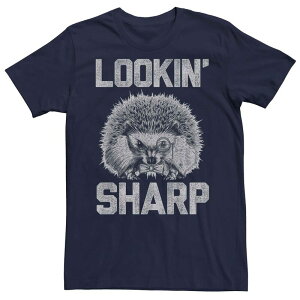 �A�j���L�����N�^�[ �����Y �g�b�v�X T�V���c Licensed Character Men's Lookin' Sharp Hedgehog Tee Navy �l�C�r�[