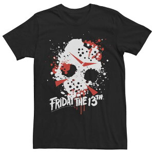 �A�j���L�����N�^�[ �����Y �g�b�v�X T�V���c ���S Licensed Character Men's Friday The 13th Paint Splatter Mask Logo Tee Black �u���b�N