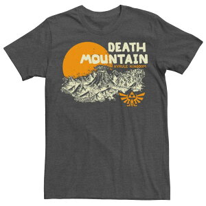 �A�j���L�����N�^�[ �����Y �g�b�v�X T�V���c Licensed Character Men's Nintendo Legend Of Zelda Hyrule Death Mountain Scenery Tee Charcoal Heather �`���R�[��